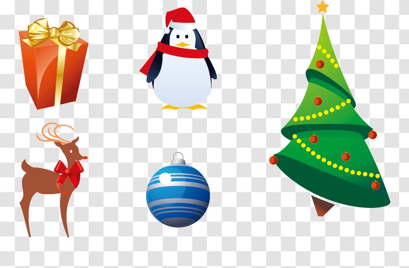 Christmas Icons - Flightless Bird - Party Hat Transparent PNG