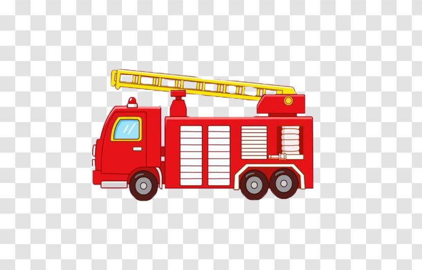 Car Fire Engine Vehicle Truck - Red Windows Transparent PNG