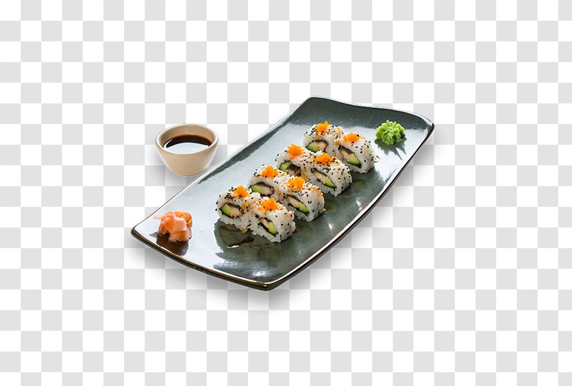 Sushi California Roll Asian Cuisine Japanese Makizushi - Serveware - Dishes Transparent PNG