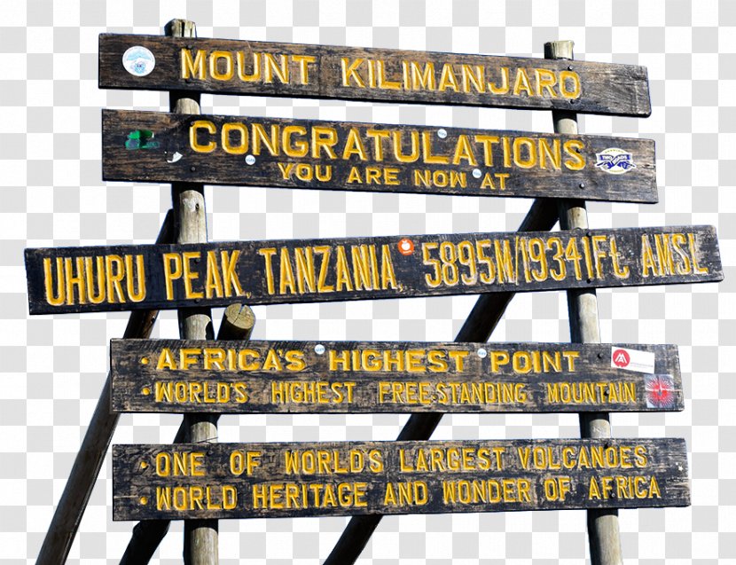 Mount Kilimanjaro Summit Marangu Uhuru Peak Mountain - Advertising Transparent PNG