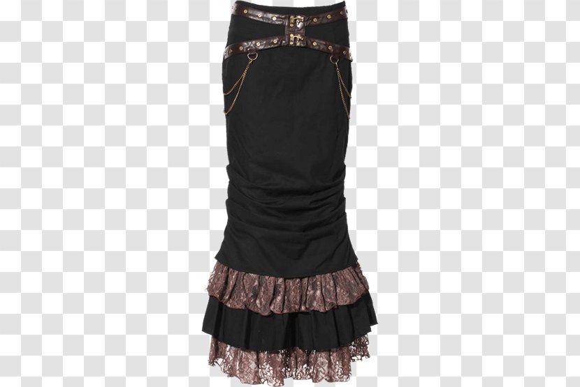 Victorian Era Gothic Fashion Goth Subculture Steampunk Skirt - Ruffle - Long Transparent PNG
