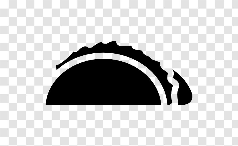 Taco Fast Food Mexican Cuisine - Monochrome - Vector Transparent PNG