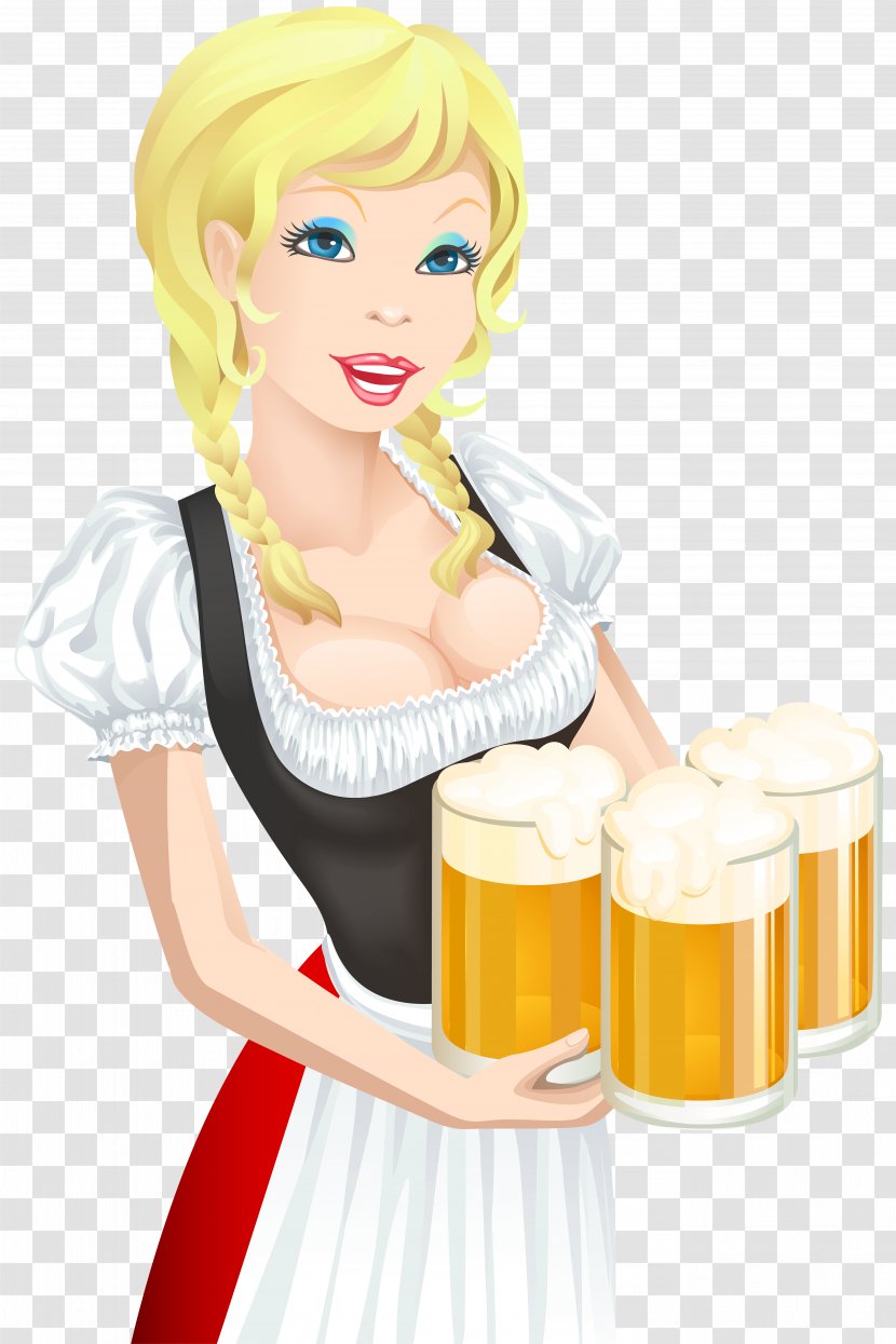 Oktoberfest Beer Clip Art - Silhouette - Girls With Transparent PNG