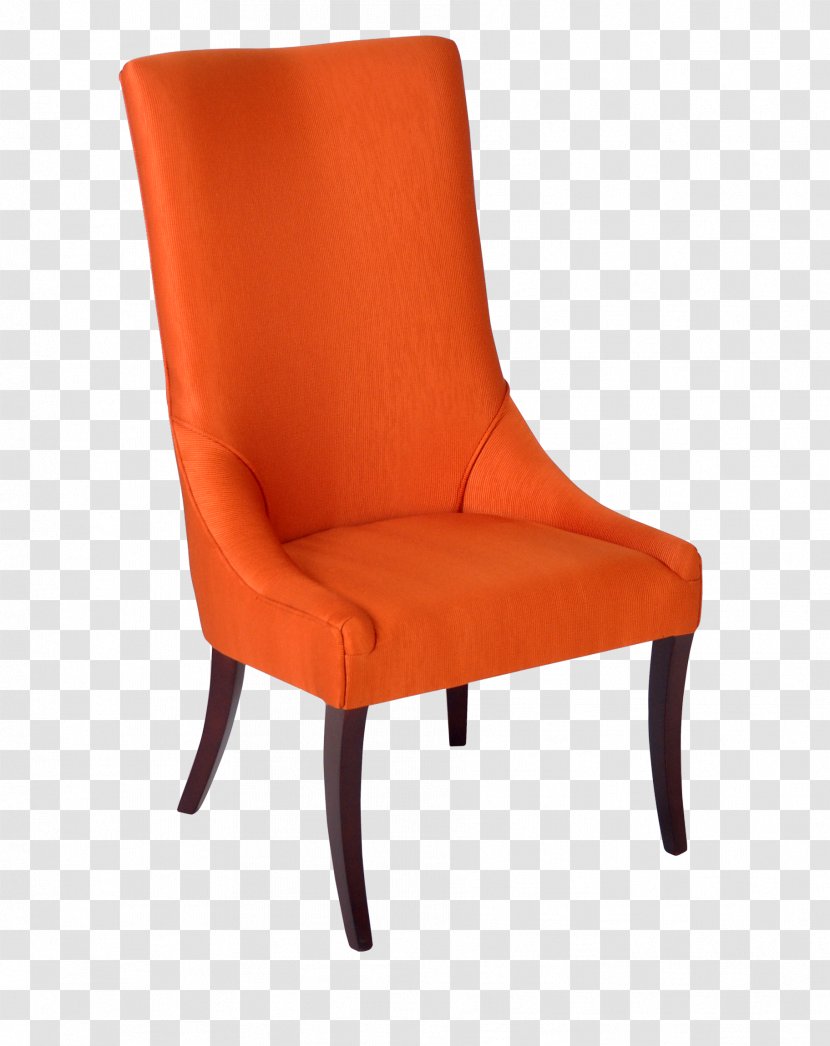 Wing Chair Furniture Couch - Orange - Armchair Transparent PNG