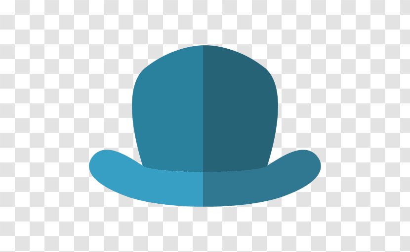 Top Hat FLAT Sombrero Azul Clip Art - Teal Transparent PNG