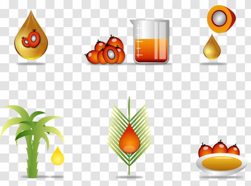 Palm Oil Arecaceae - Vector Detecting Transparent PNG