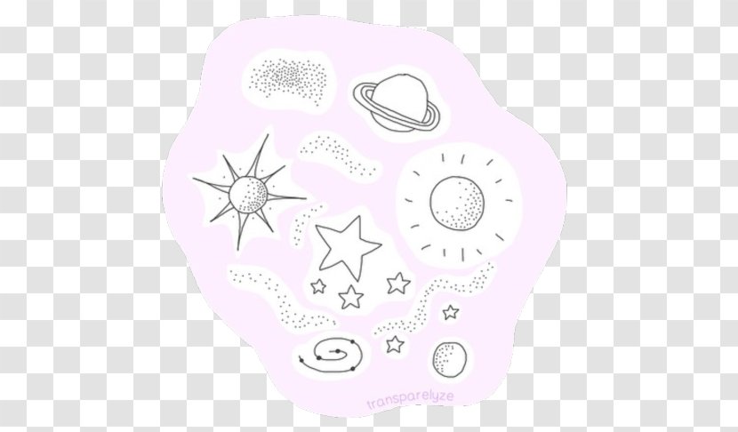 Drawing Outer Space We Heart It Instagram - Lilac - Purple Transparent PNG