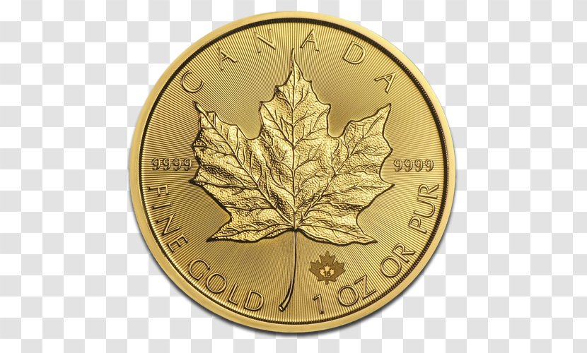 Canadian Gold Maple Leaf Bullion Coin As An Investment American Eagle - Bar Transparent PNG