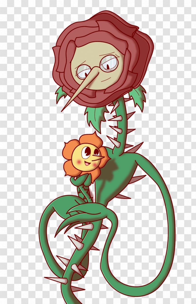 Drawing Kick-Ass Clip Art - Tree - Cuphead Flower Transparent PNG