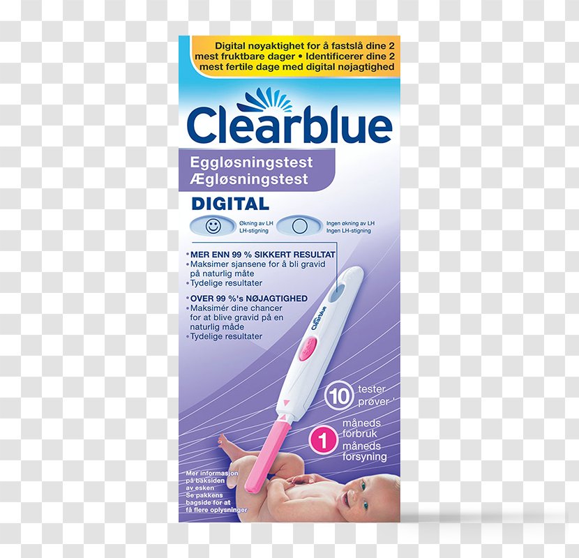 Clearblue Digital Pregnancy Test With Conception Indicator - Ovulation - Single-Pack – 7 Pack OvulatietestClearblue Transparent PNG