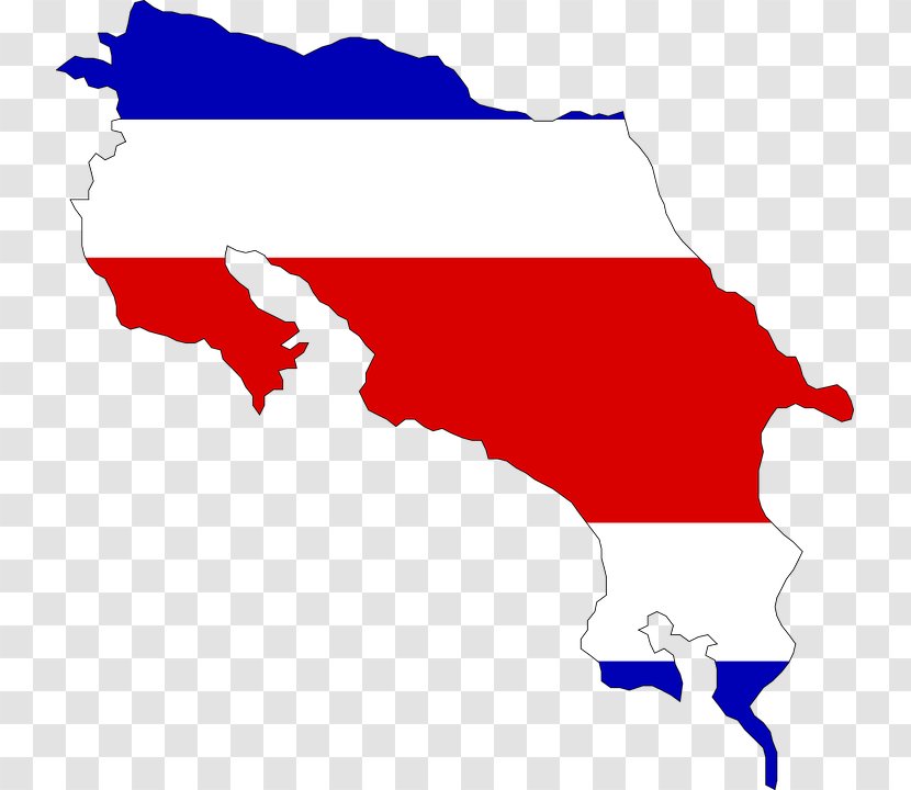 Flag Of Costa Rica Map - White - Reptilian Transparent PNG