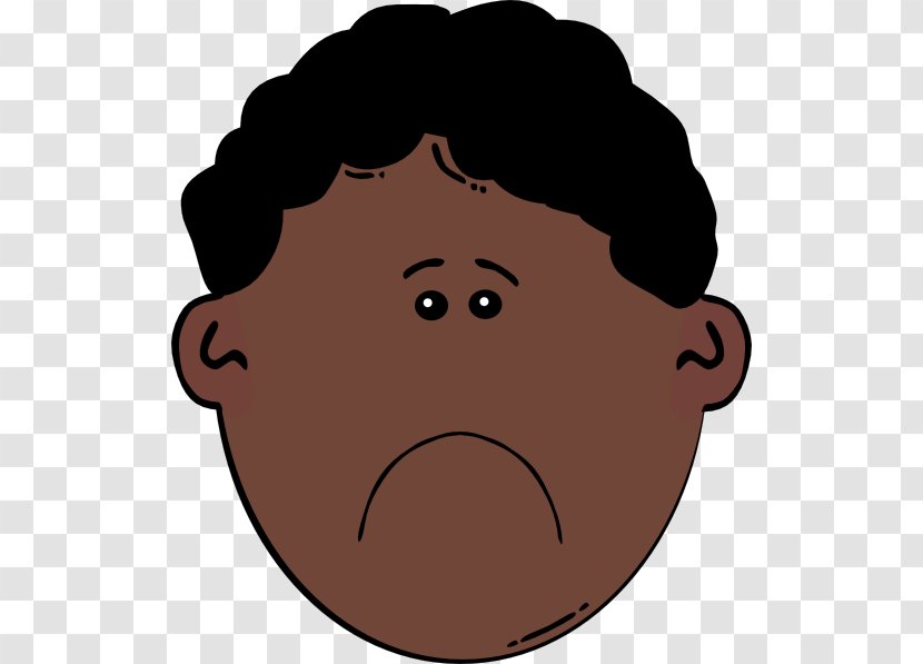 Cartoon Sadness Face Clip Art - Facial Hair - Sad Image Transparent PNG