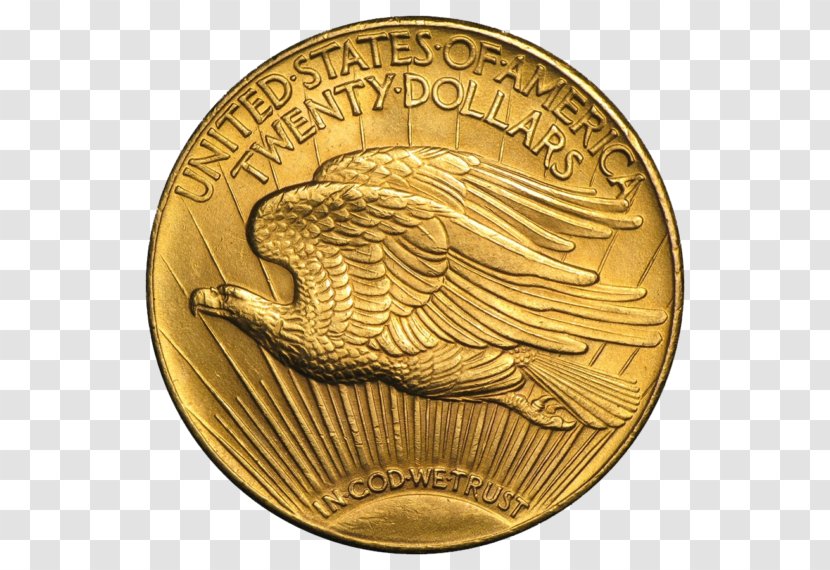 Saint-Gaudens Double Eagle Gold Coin Transparent PNG