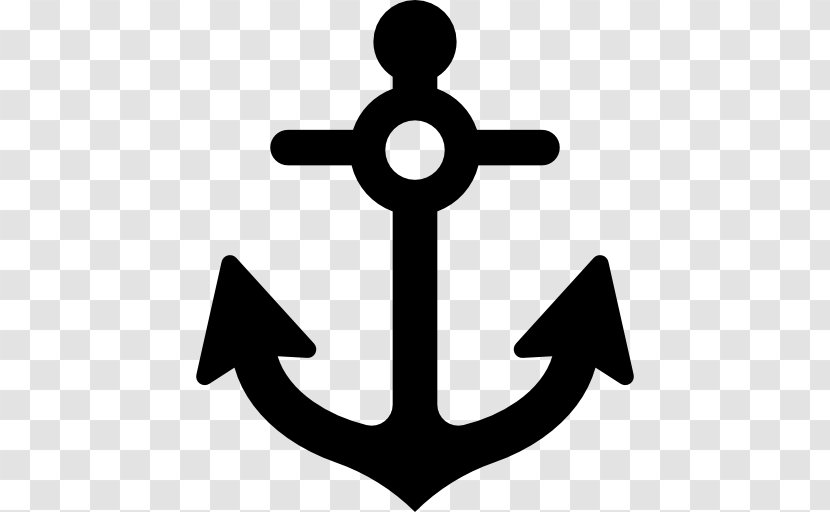 Black And White Anchor Artwork Transparent PNG