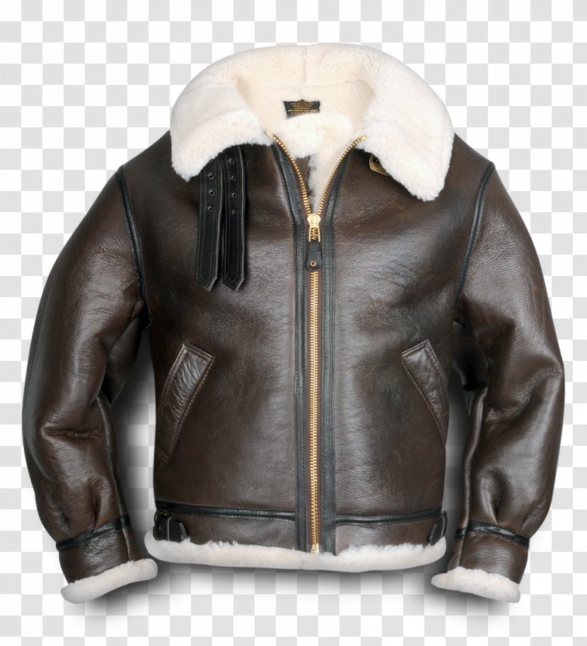 Leather Jacket Flight United States Army Air Forces Avirex Shearling - Force - Military Transparent PNG