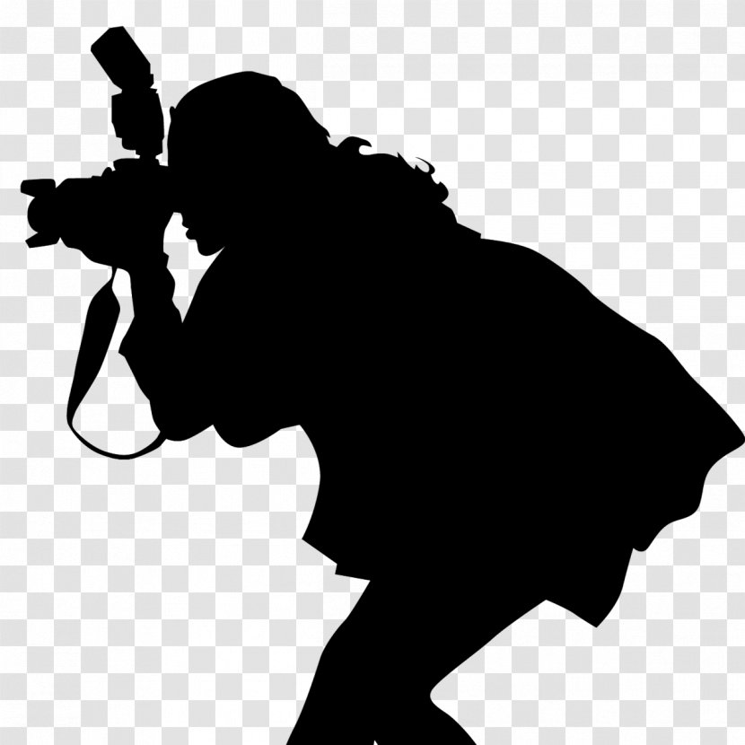 Photography Photographer Silhouette Clip Art - Monochrome Transparent PNG