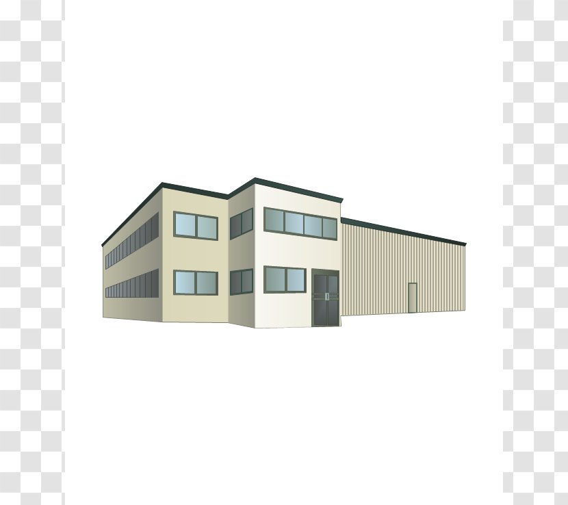 Warehouse Building Distribution Center Clip Art - Elevation - Cliparts Transparent PNG
