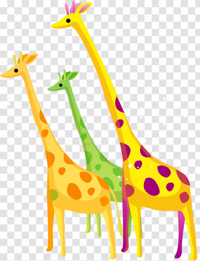 Northern Giraffe Cartoon Clip Art - Terrestrial Animal Transparent PNG