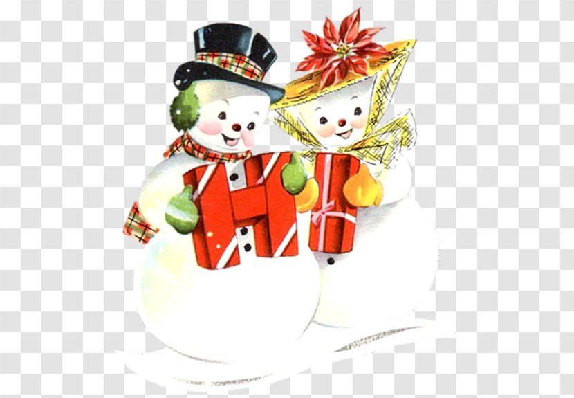 Snowman Christmas Card Clip Art Transparent PNG