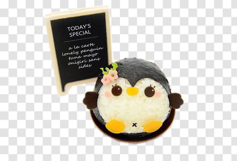 Bento Onigiri Penguin Food Meal - Little Balls Transparent PNG