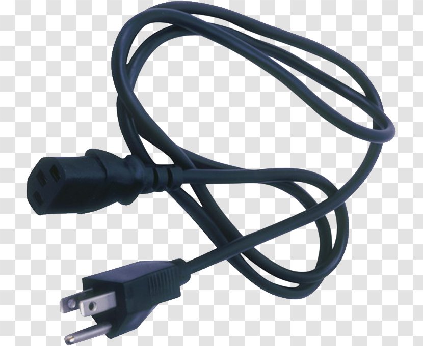 Power Cord AC Plugs And Sockets Adapter Extension Cords Alternating Current - Cable - Black Computer Transparent PNG