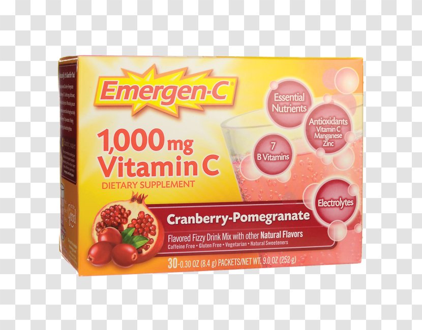 Emergen-C Vitamin C Alacer Corp. Food - Pomegranate - Smokies Transparent PNG