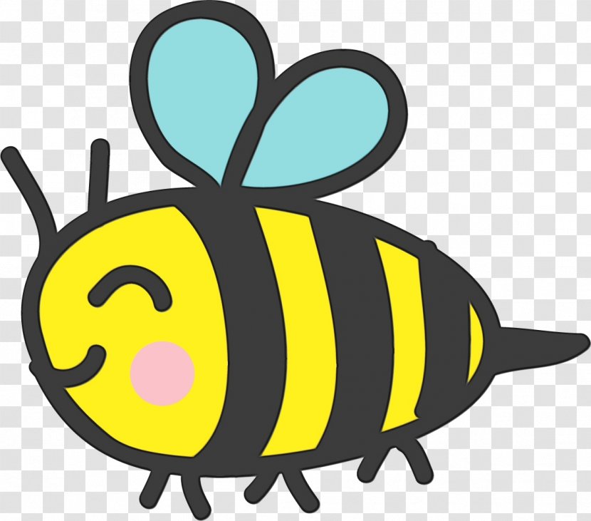 Cartoon Bee - Honeybee - Pollinator Insect Transparent PNG