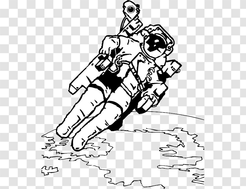 Coloring Book Astronaut Universe Child Clip Art - Artwork - Cartoon Transparent PNG