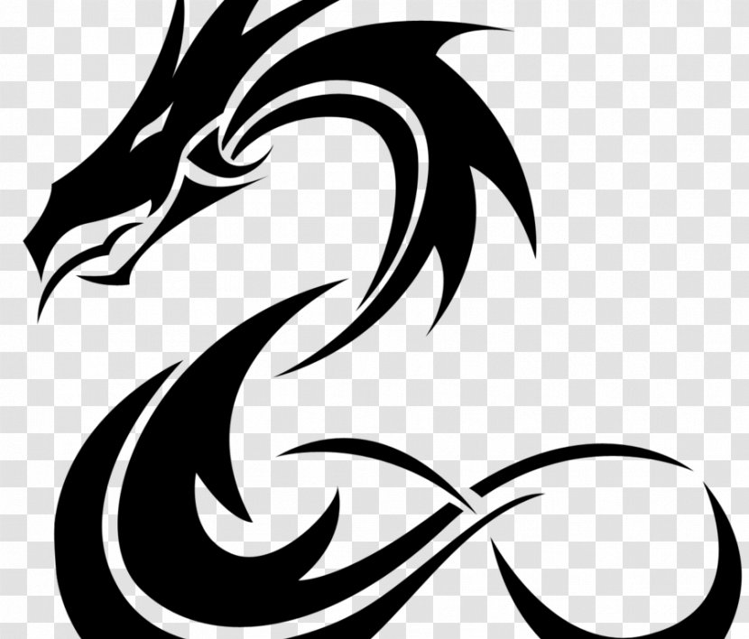 Tattoo Drawing Chinese Dragon Clip Art - Fictional Character - Tatto Transparent PNG