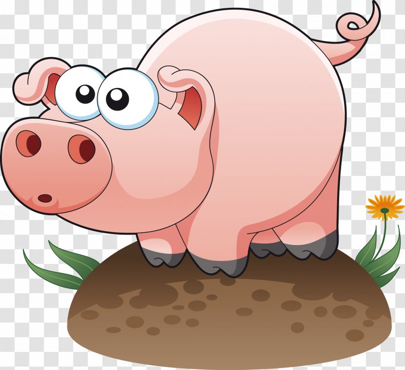 Piglet Cartoon Clip Art - Animation - Pig Vector Transparent PNG