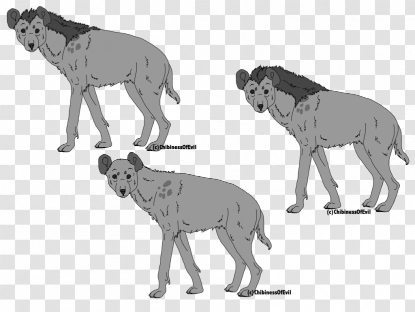 Dog Breed Cat Mammal Drawing - Hyena Transparent PNG
