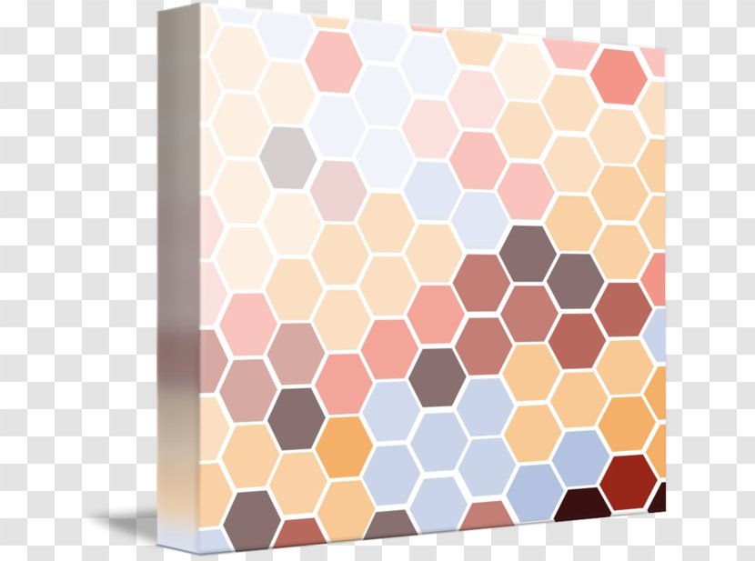 Artist Illustrator Honeycomb Pattern - Peach Transparent PNG