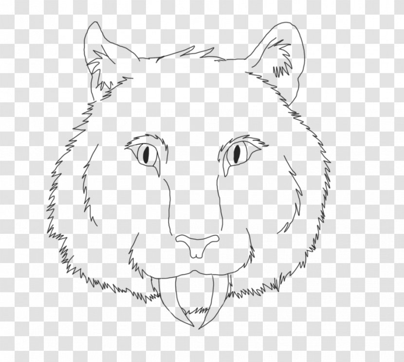 Whiskers Tiger Lion Cat Sketch - Heart - Saber-tooth Transparent PNG