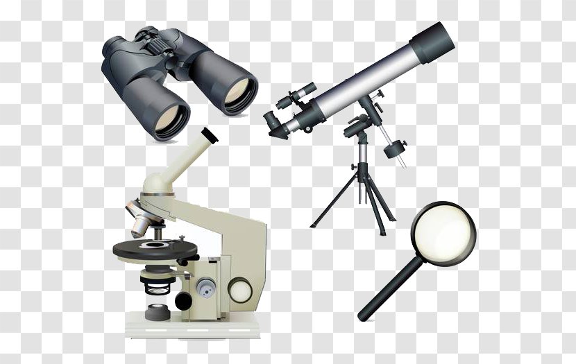 Microscope Small Telescope Magnifying Glass Lens Optical Axis - Focus - Four Modern Tools Transparent PNG