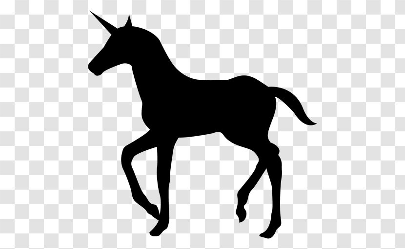Horse Silhouette Unicorn - Equestrian - Animal Silhouettes Transparent PNG