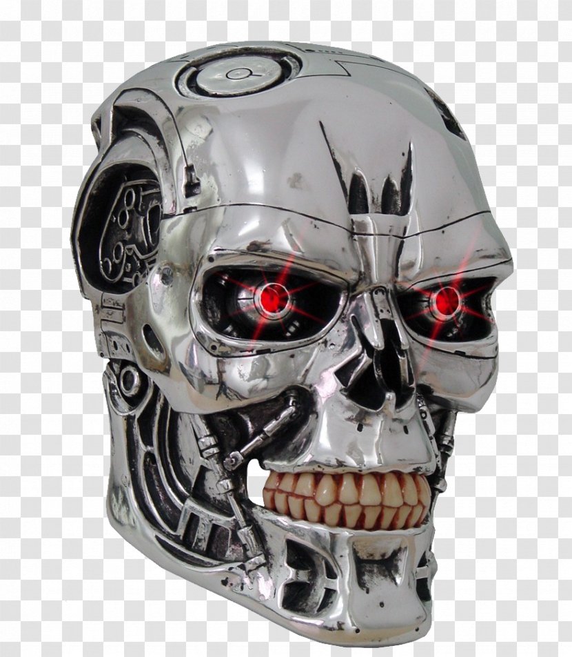 The Terminator T-1000 Skull Film - Bicycle Helmet Transparent PNG
