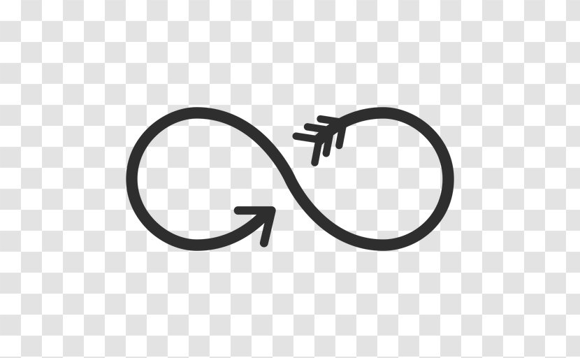 Infinity Symbol - Black And White Transparent PNG