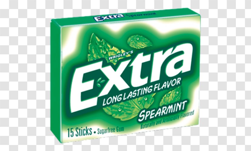 Chewing Gum Extra Brand Green Spearmint - Wrigley Company Transparent PNG