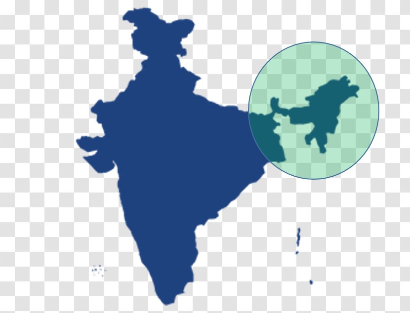 India Blank Map - Water Transparent PNG