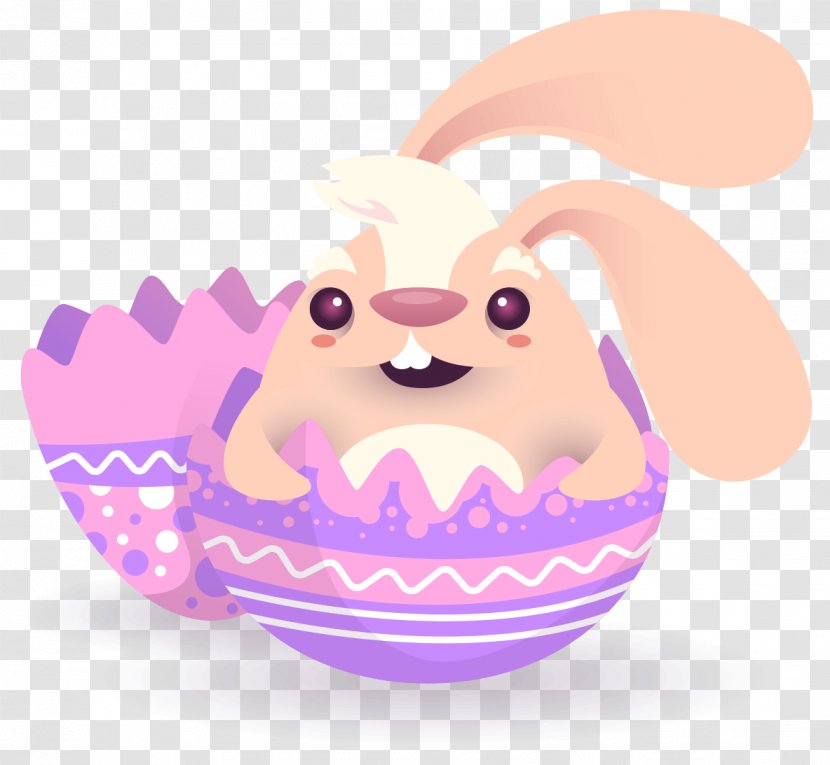 Easter Bunny Rabbit Public Holiday Egg - Pink M - Animated Transparent PNG