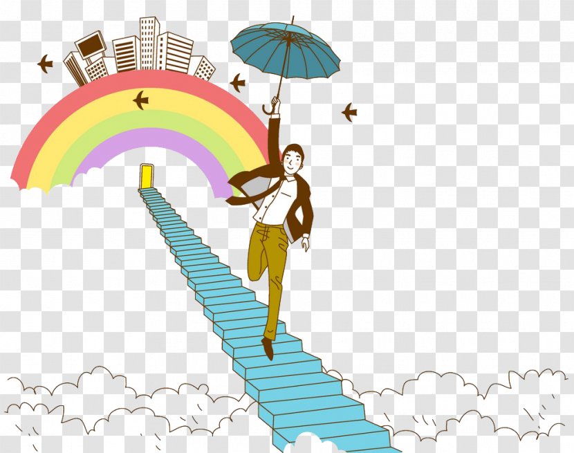 Rainbow Drawing Image Vector Graphics - Cartoon - Stages Of Life Transparent PNG