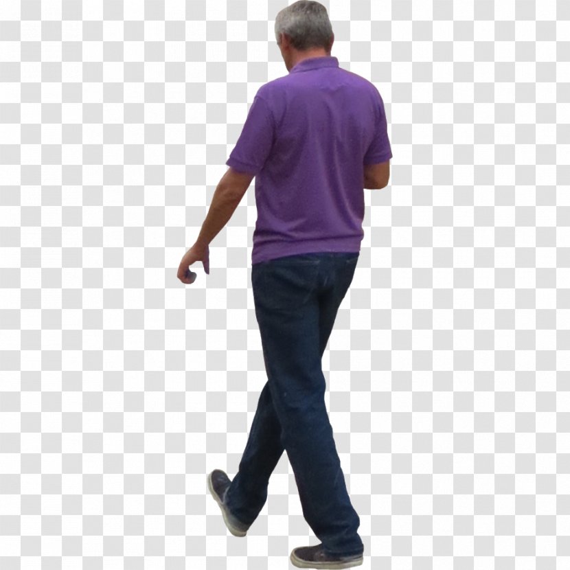 Walking - Violet - T Shirt Transparent PNG