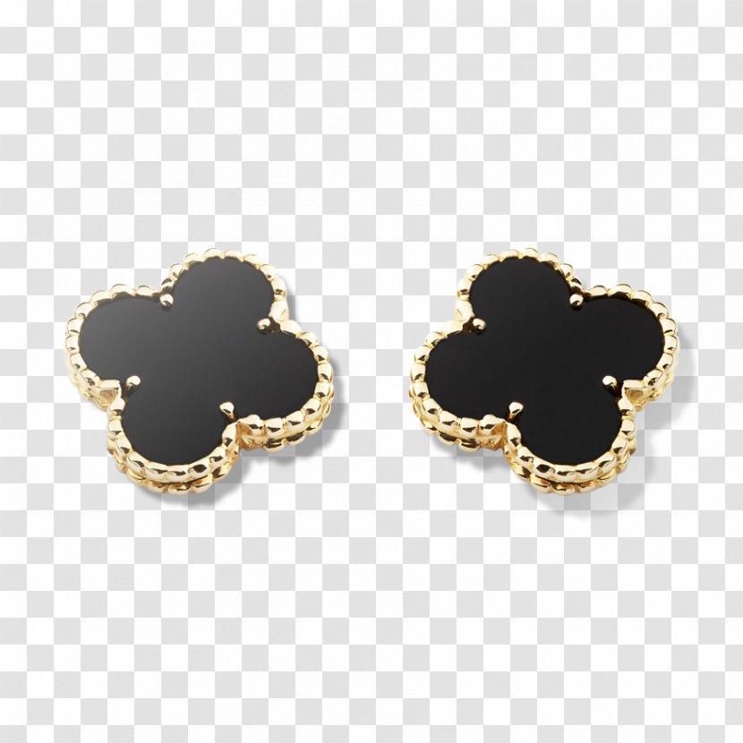 Earring Van Cleef & Arpels Colored Gold Onyx - Charms Pendants Transparent PNG
