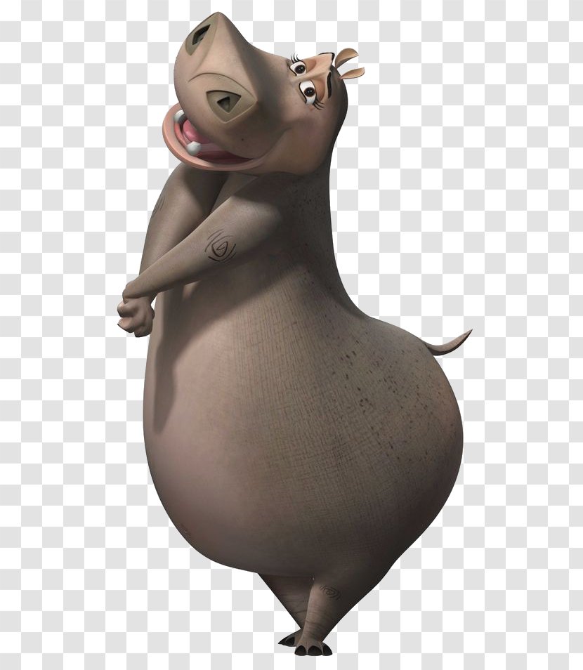 Gloria Melman Skipper Madagascar Character - Mammal - Cartoon Hippo Transparent PNG