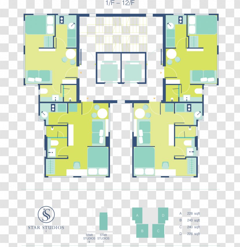 Floor Plan Star Studios House - Bathroom - Best Layout Design Transparent PNG