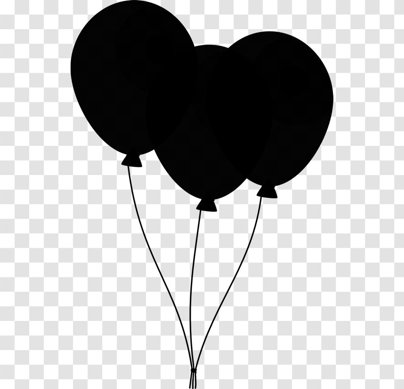 Flower Balloon Black M - Monochrome Photography - Heart Transparent PNG