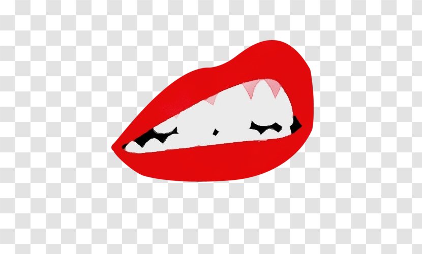 Red Lip Mouth Logo Carmine Transparent PNG