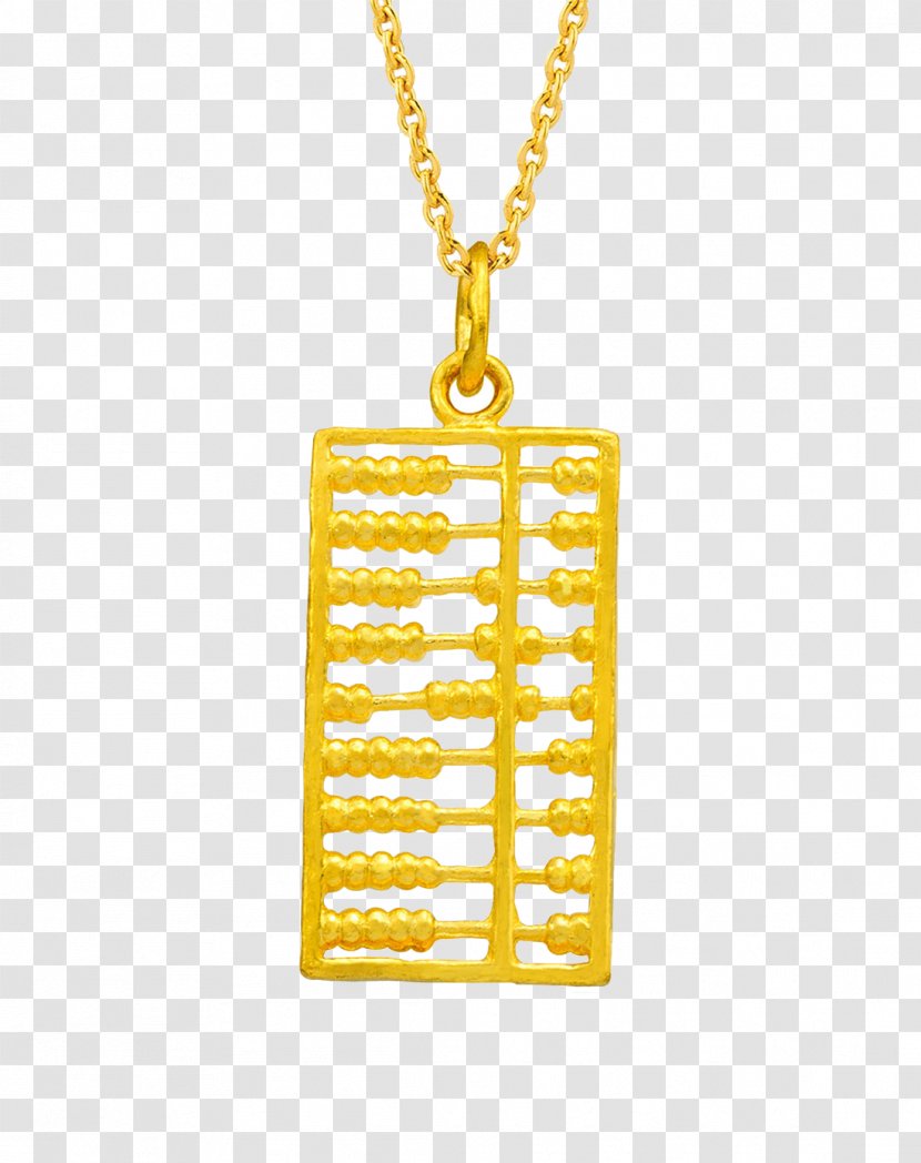 Gold Abacus Necklace Jewellery - Yellow Transparent PNG