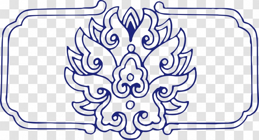 Blue And White Pottery Chinoiserie Porcelain Clip Art - Head - 春节 Transparent PNG