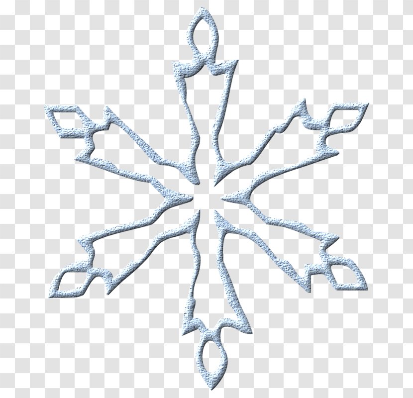 Blue Cartoon Christmas Snowflake - Decoration - Painted Hollow Transparent PNG